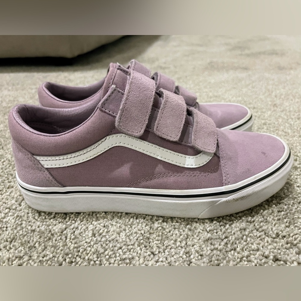 Vans Lavender Old Skool Velcro Sneakers